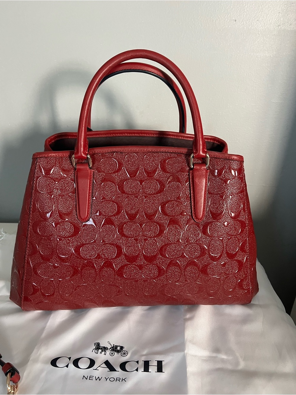 Coach Margot Carryall In Signature Embossed Leather With Matching Wallet - Picture 5 of 15